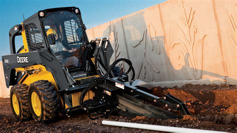 trench digging skid steer